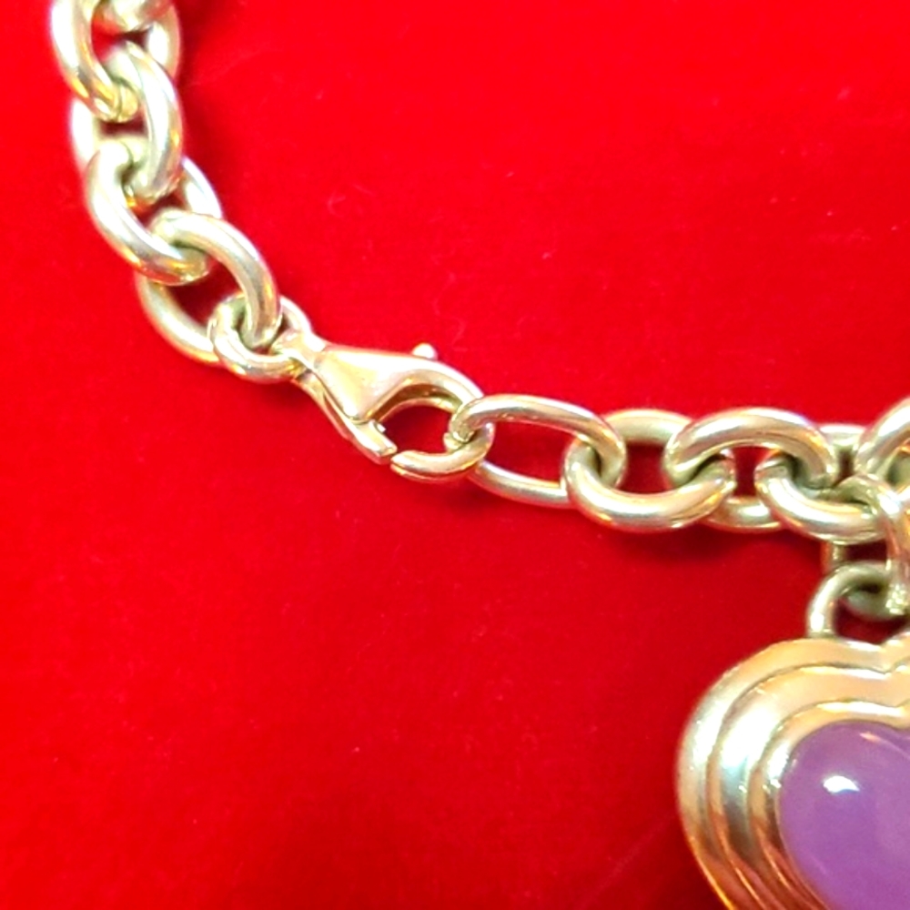 Lavender Purple Jade Charm Bracelet - Picture 6 of 8